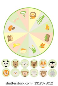 what animals and birds eat puzzles children's educational puzzle game match pictures for kindergarten