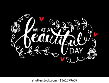 What a beautiful day. Motivational poster.