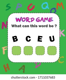 ¿Qué puede ser esta palabra? juego de palabras.