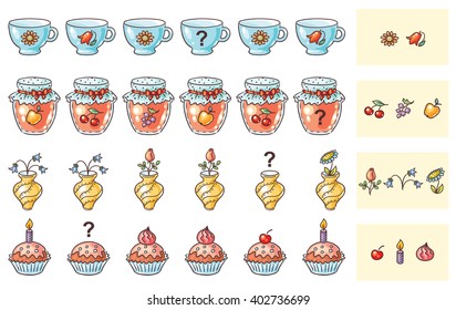 What comes next matching game for preschoolers