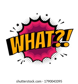 What comic text sound effects pop art style. Vector speech bubble word and short phrase cartoon expression illustration. Comics book colored background template.