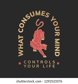 What consumes your mind logo vector