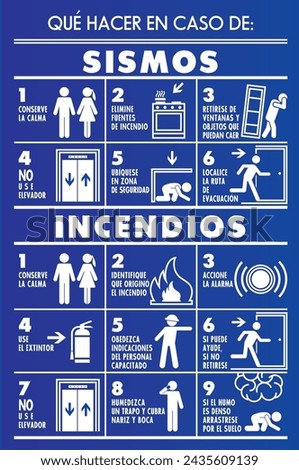 
What to do in case of earthquakes and fires