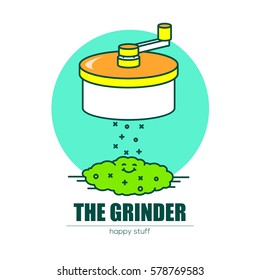 "What to do if you got a weed" series. Vector single isolated icon (logo). EPS 10. Isolated object.