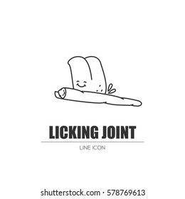 "What to do if you got a weed" series. Vector single isolated icon (logo). EPS 10. Isolated object.
