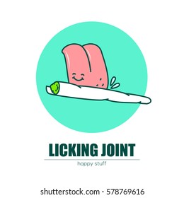 "What to do if you got a weed" series. Vector single isolated icon (logo). EPS 10. Isolated object.