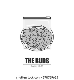 "What to do if you got a weed" series. Vector single isolated icon (logo). EPS 10. Isolated object.
