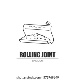 "What to do if you got a weed" series. Vector single isolated icon (logo). EPS 10. Isolated object.