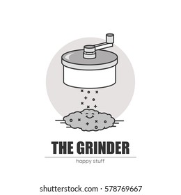 "What to do if you got a weed" series. Vector single isolated icon (logo). EPS 10. Isolated object.