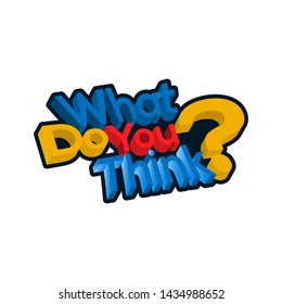 What do you think icon stock-vector
