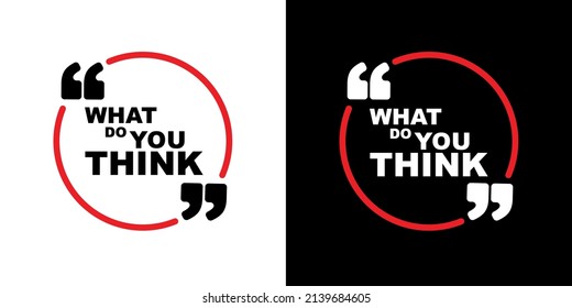 what do you think sign on white background