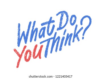 What do you think? Vector banner.