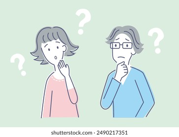 What does this mean? Simple illustration of a man and a woman 01