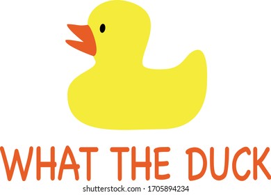 What the Duck cute Rubber Duck Illustration