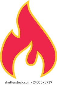 What Is Hot Fire Icon Vector Illustration