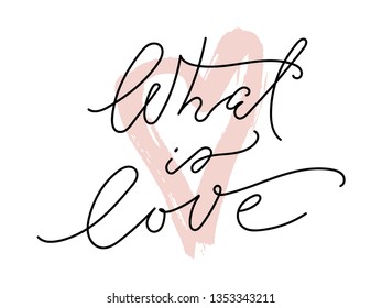 What is love hand drawn lettering
