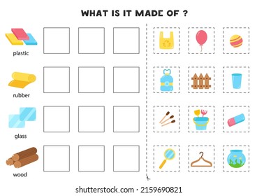 What it is made of. Educational game with cards for kids. 