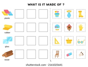 What it is made of. Educational game with cards for kids. 