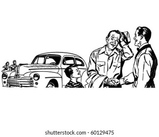 What A Mechanic! - Retro Clip Art