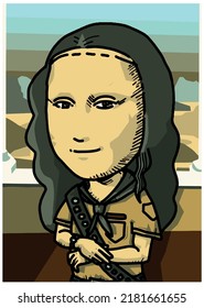 What if Mona Lisa is a Girl Scout Vector Art