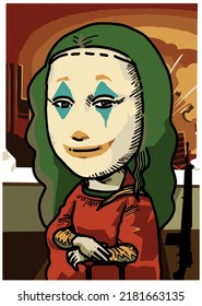 What if Mona Lisa is a Joker Vector Art