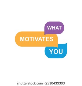 What motivates you text on white background