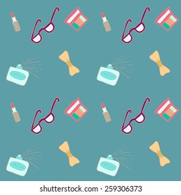 What is in my bag seamless pattern