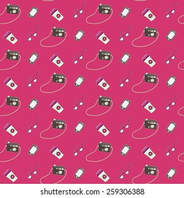 What is in my bag seamless pattern