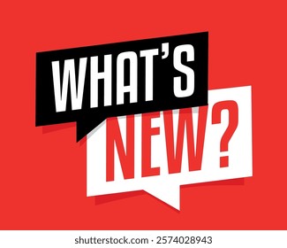 What' new? on speech bubble