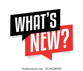 What' new? on speech bubble
