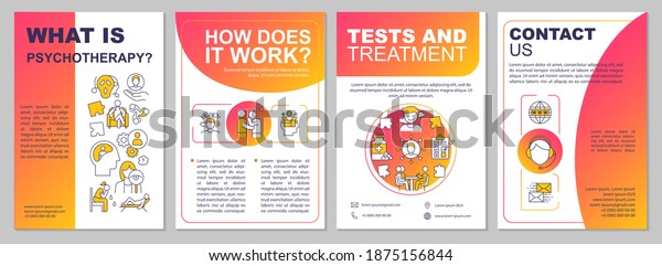 What Psychotherapy Brochure Template Psychological Treatment Stock ...