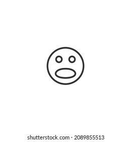 what really emoticon line icon, outline vector sign, pixel perfect icon