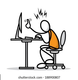 "What I am saying" Vector clip art without gradient.