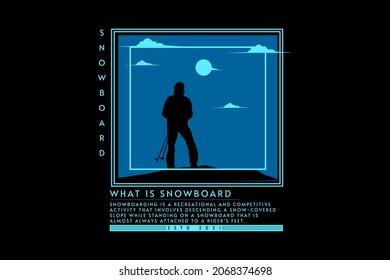 what is snowboard silhouette street retro design
