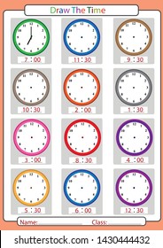 what time is it? On the Hour and Half Hour, learning the clock