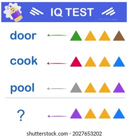 What word should be instead of a question mark? Intelligence puzzle, Logic question, IQ Test