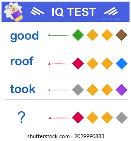 What word should be instead of a question mark? Intelligence puzzle, IQ Test.