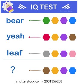What word should be instead of a question mark? Intelligence puzzle, IQ Test