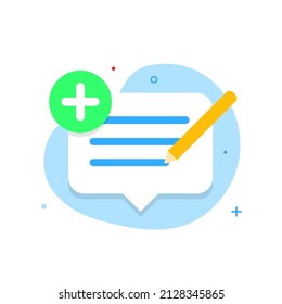 what would you ask, submit criticism and suggestions, review, type or write question button concept illustration flat design vector eps10