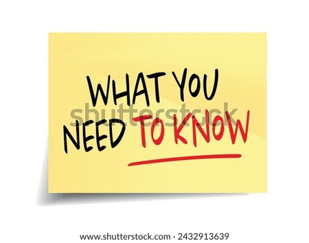 What you need to know