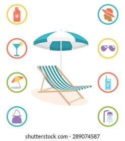 What You Need to Remember in Summertime. Information Vector Brochure