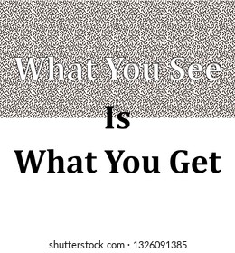 what you see is what you get fashion slogan for for t-shirt and apparels graphic vector print and other uses.Vector