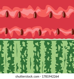 Whatermelon squere background ilustration vector art for web and print