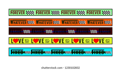 Whatever Forever Strip Vector, t shirt graphic design, vector artistic illustration graphic style, poster, slogan.
