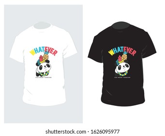 Whatever you want forever little panda baby trendy t shirt design