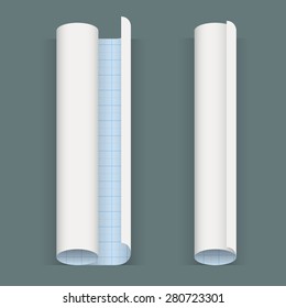 Whatman Set of the curtailed sheets of a squared paper. Vector