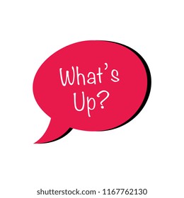 What's up chat bubble icon