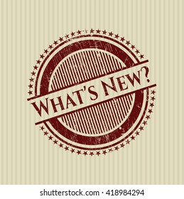 What's New? grunge style stamp