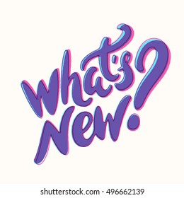 What's New? Lettering.