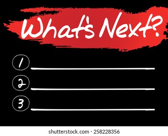 What's Next? list, vector concept background